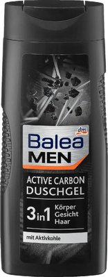 Гель для душу Balea Men 3in1 Active Carbon, 300 мл 054651 фото