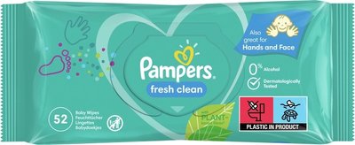 Дитячі вологі серветки Pampers Fresh Clean 52 шт. 041360 фото