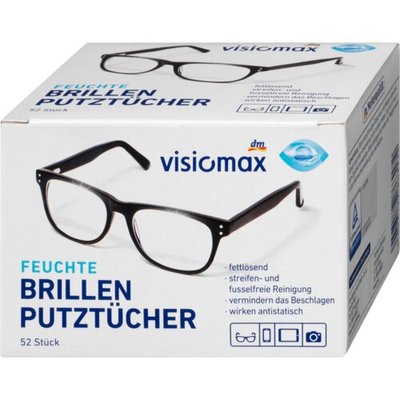 Серветки вологі для окулярів Visiomax Denkmit Brillenputztücher 52шт 113920 фото