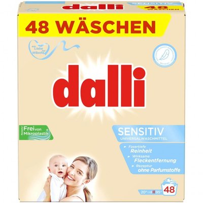 Пральний порошок Dalli Sensitiv для дитячих речей 3.12 кг 48 циклів прання 528875 фото