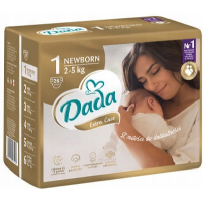 Підгузки Dada Extra Care 1 для новонароджених 2-5 кг 23 шт 724904 фото