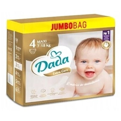 Підгузки Dada Extra Care Jumbo Bag Розмір 4 Junior, 7-16 кг. 82 шт 163270 фото