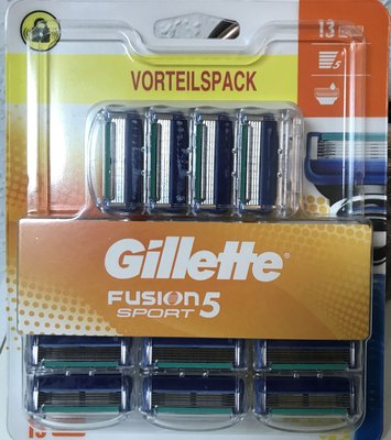 Змінні картриджі для гоління (леза) чоловічі Gillette Fusion 5 Sport 13 шт 615315 фото