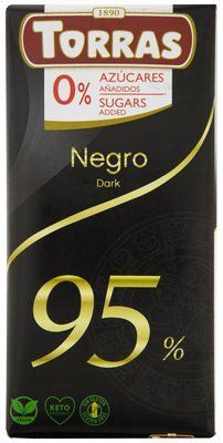 Шоколад черный 95% без сахара Torras 595 Negro Dark 75г 007735 фото