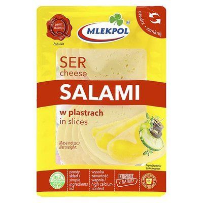 Сир нарізка Mlekpol Salami 400g 4000033 фото