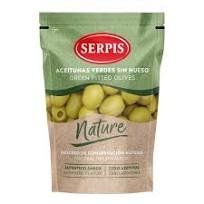 Оливки зелені без кісточки Serpis Nature 175 г 657099 фото