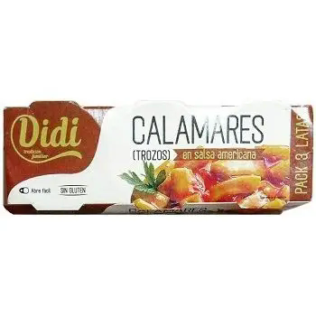 Кальмар шматочками в соусі Сальса Американа Calamares en Salsa Americana Didi 3*80 г Іспанія 84766 фото