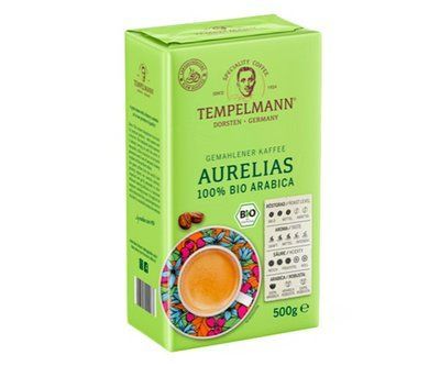 Кофе молотый Tempelmann Aurelias Espresso Bio 500 г 209968 фото