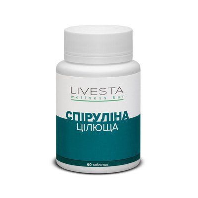 Дієтична добавка &laquo;Цілюща Спіруліна&raquo; LIVESTA 60 таблеток 248190 фото