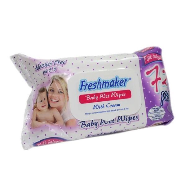 Влажные салфетки freshmaker baby 72 шт 699852 фото