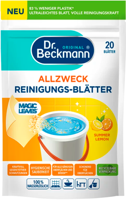 Салфетки для мытья полов Dr.Beckmann Summer Lemon 20шт 097411 фото