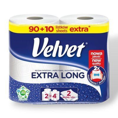 Паперові рушники Velvet Extra Long 2 рулони 2 шари  300488 фото