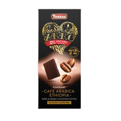 Шоколад черный без сахара 71 Torras ZERO cafe arabika с эфиопской арабикой, 100 г 907261 фото