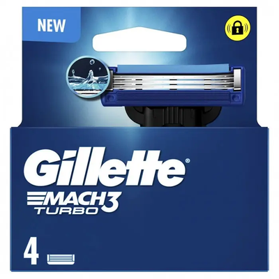 Сменные кассеты для бритья Gillette Mach3 Turbo 4 шт 429216 фото