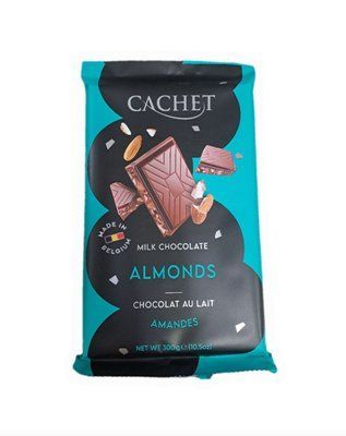 Молочний шоколад Cachet 32% какао Мигдаль 300г 1000008 фото