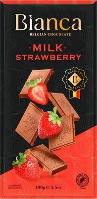 Шоколад молочный Bianca Milk Strawberry 100 г 384176 фото