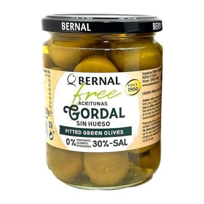 Оливки Гиганты Gordal с костью без уксуса 436 г 406423 фото