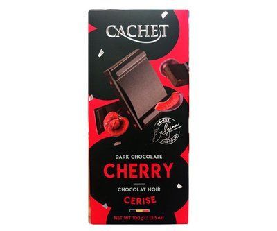 Шоколад черный 57% Cachet Cherry 100 г 21424 фото
