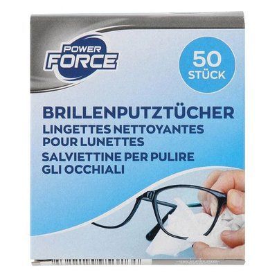 Серветки для окулярів Power Force Brillenputzt&uuml;cher 50 шт 154478 фото