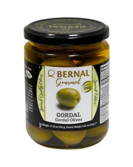 Оливки-гіганти Гордаль з кісточкою Bernal Gourmet Gordal, 436 г 907239 фото