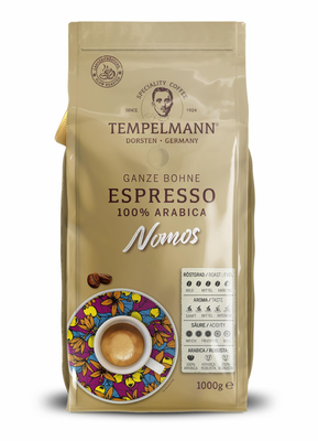 Кофе в зернах Tempelmann Nomos Espresso 1 кг 210124 фото