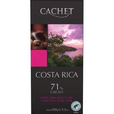 Шоколад чорний 71% Cachet Costa Rica 100 г 21405 фото