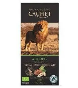 Шоколад экстра черный Organic Cachet Almonds 90 г 21365 фото