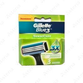 Кассеты для бритья мужские Gillette Blue 3 Sense Care 3 шт 364831 фото