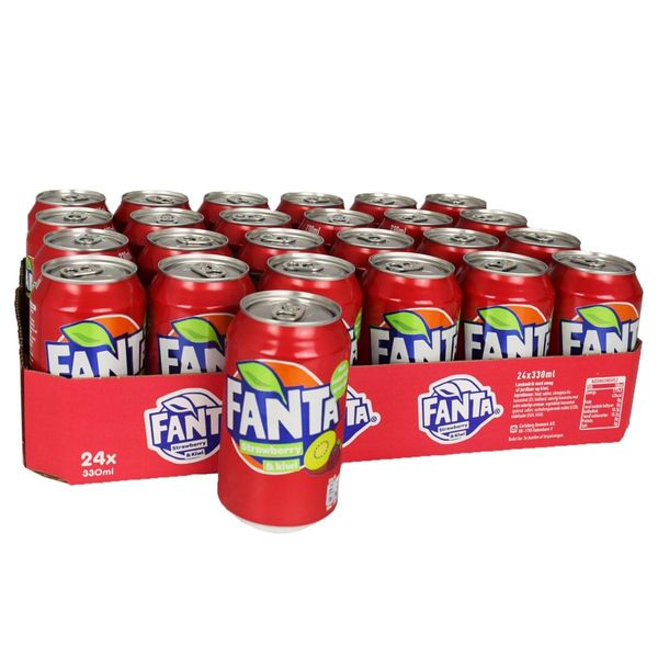 ГАЗОВАНИЙ НАПІЙ FANTA STRAWBERRY & KIWI, 330 МЛ 4000036 фото