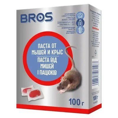 Паста от мышей и крыс Bros 100 г 114997 фото
