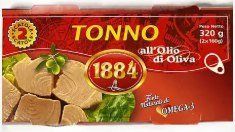 Тунец в оливковом масле 1884 TONNO 2*160 г 007122 фото