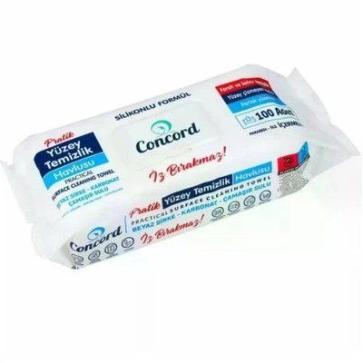 Серветки для прибирання Concord Yuzey Temizlik 100 шт 331126 фото