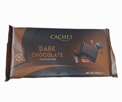 Чорний шоколад Cachet 54% какао 500г 039710 фото