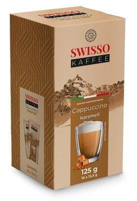 Капучино в стиках со вкусом карамели Swisso Karamell 10х12,5г 231854 фото