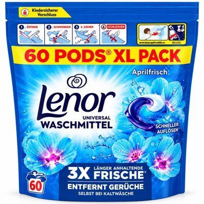 Капсулы для стирки Lenor Aprilfrisch Universal 60 шт 408700 фото