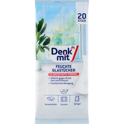Салфетки влажные для стекла и окон Denk Mit 20 шт 763065 фото