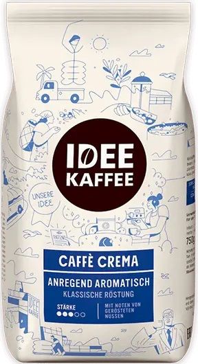 Кава в зернах IDEE KAFFEE Crema 750г 071640 фото